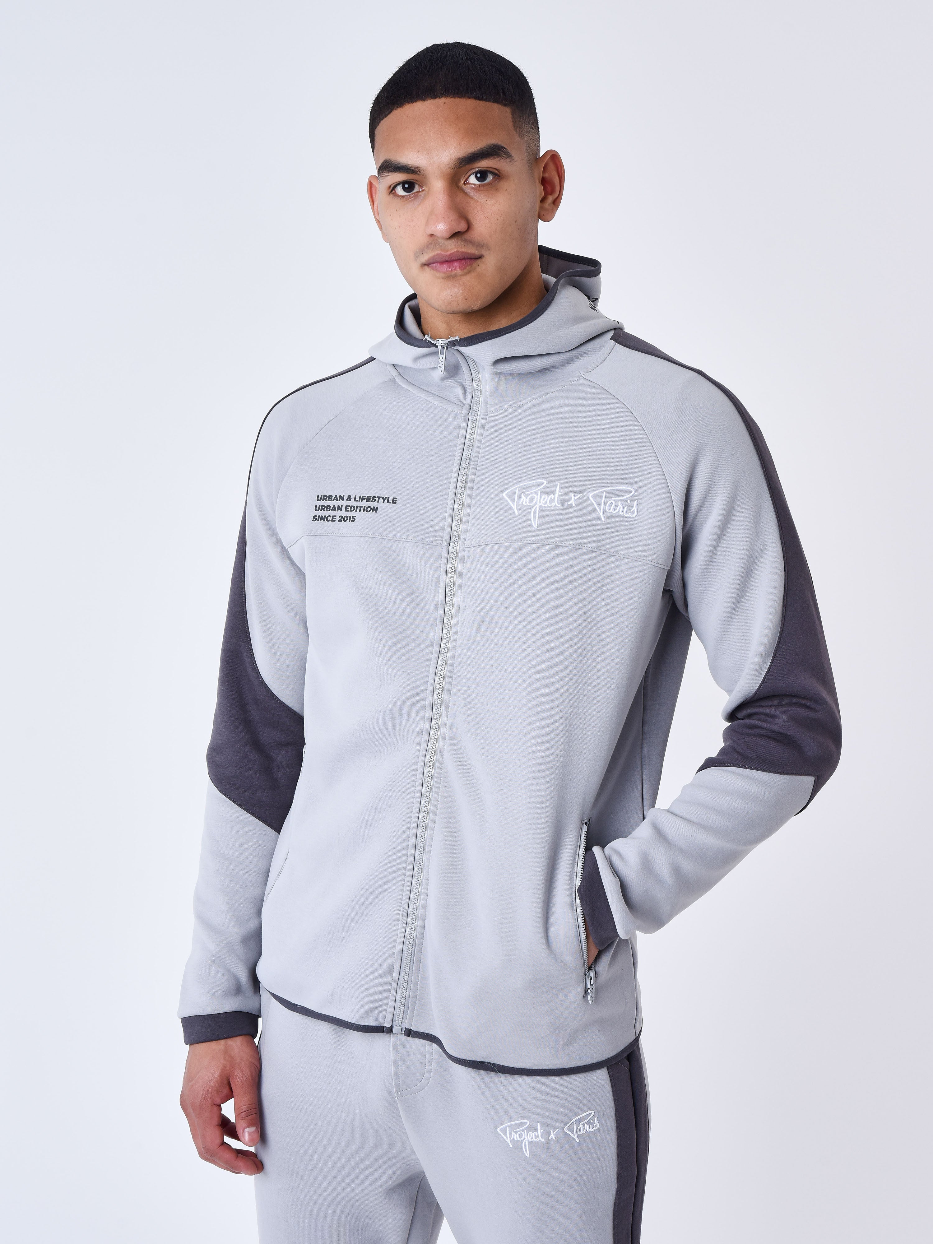 Sweat à Capuche zippé two tone