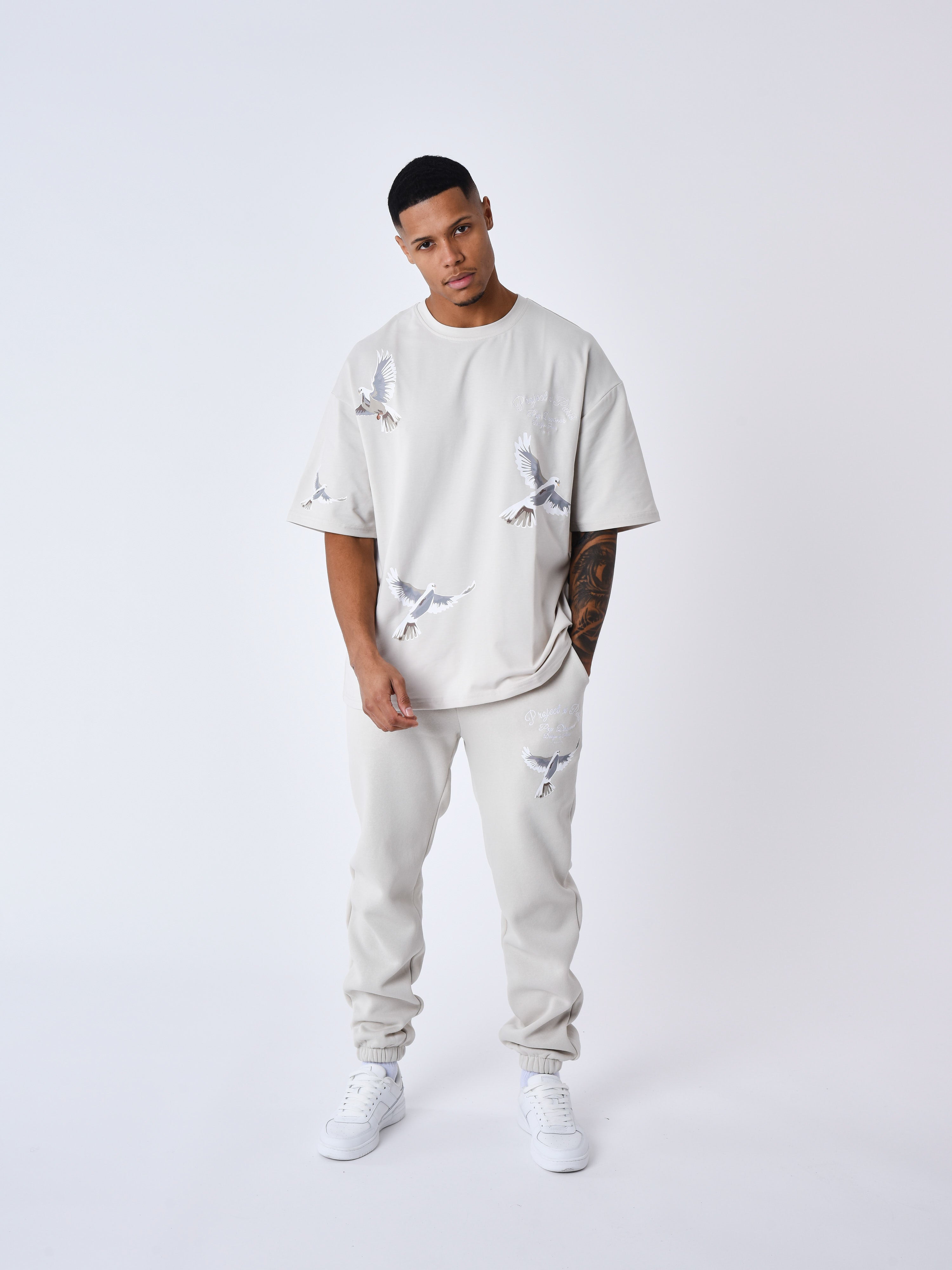 Bas de jogging à motif colombes