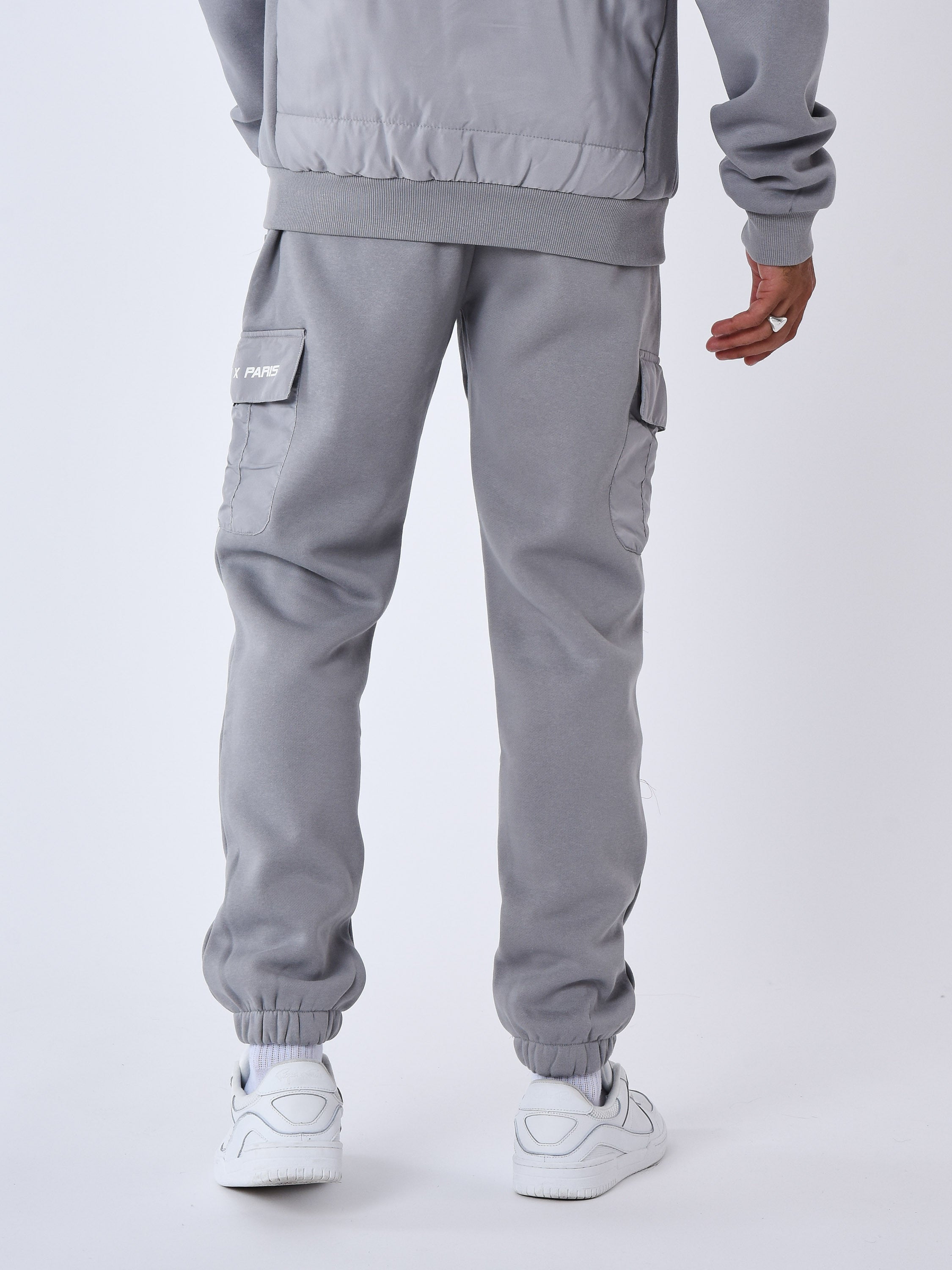 Bas de jogging avec empiècement bimatière