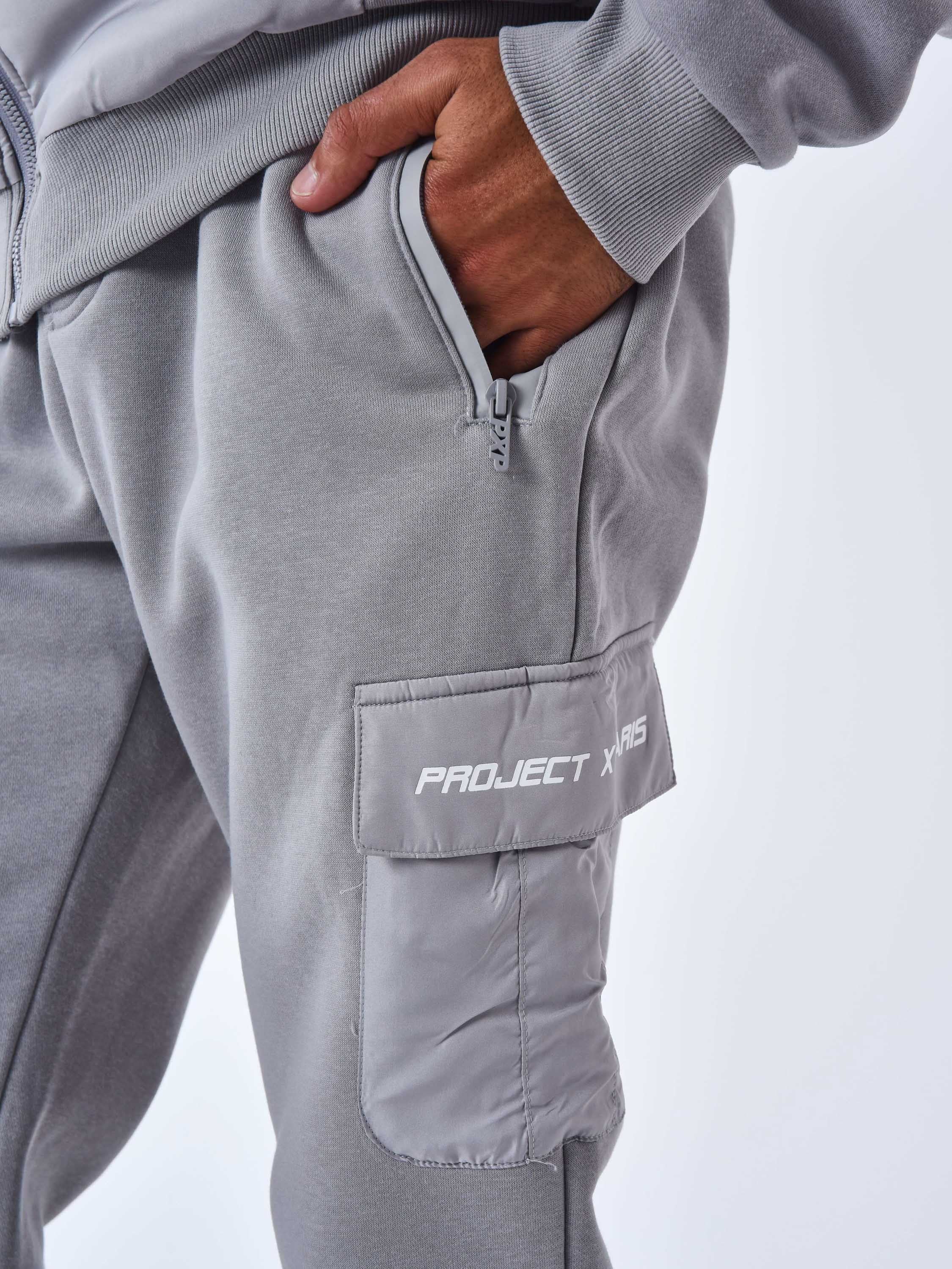 Bas de jogging avec empiècement bimatière