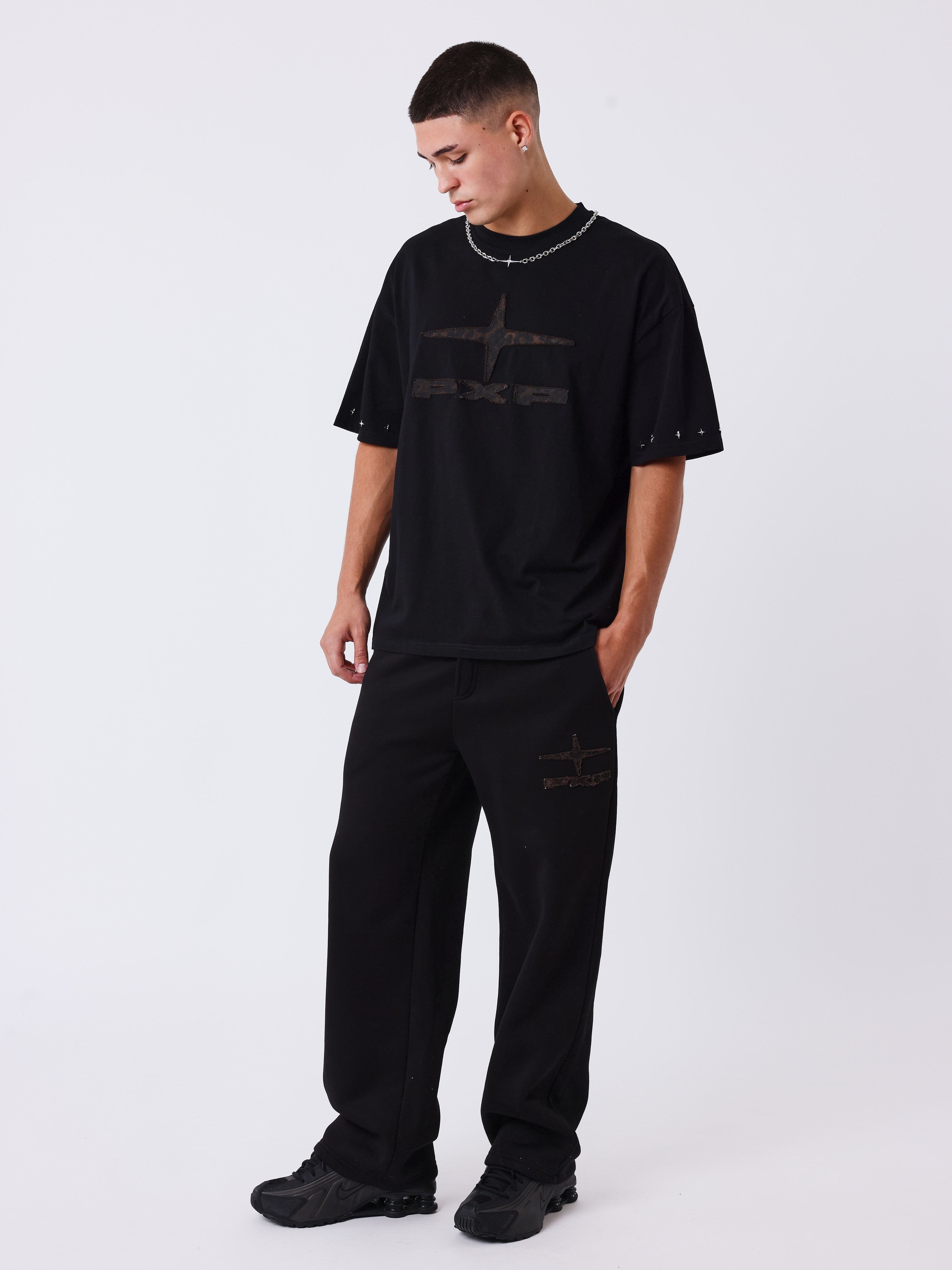 Pantalon droit léopard