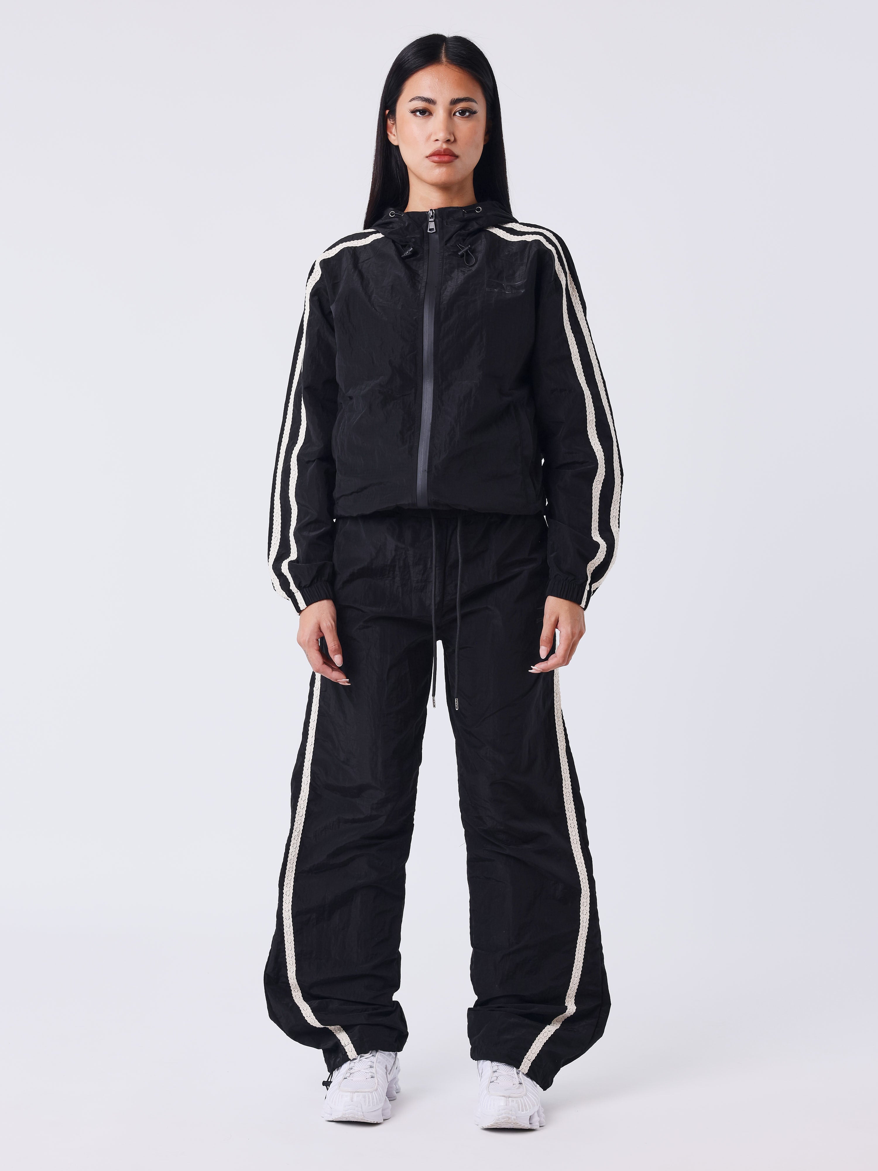 Bas de jogging à bandes en crochet Sportly