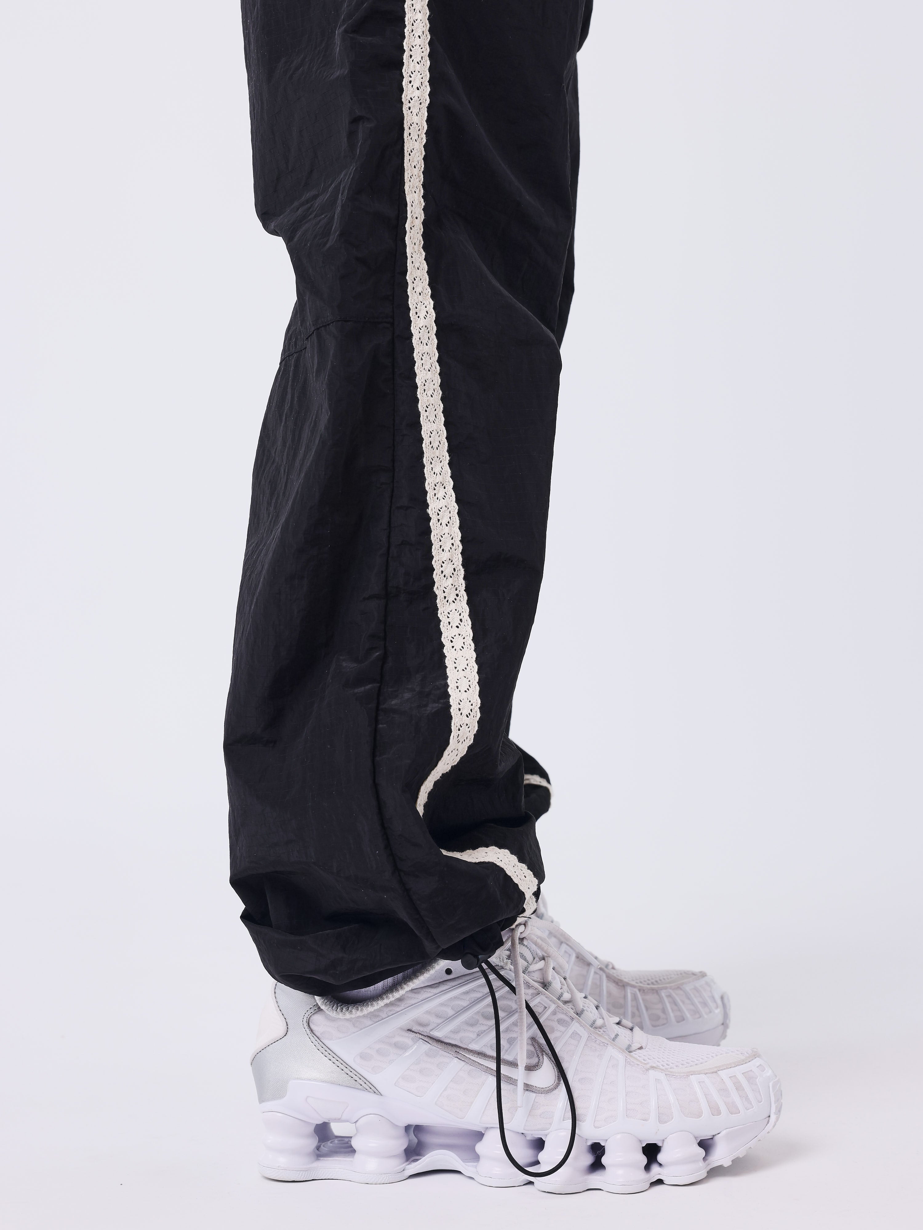 Bas de jogging à bandes en crochet Sportly