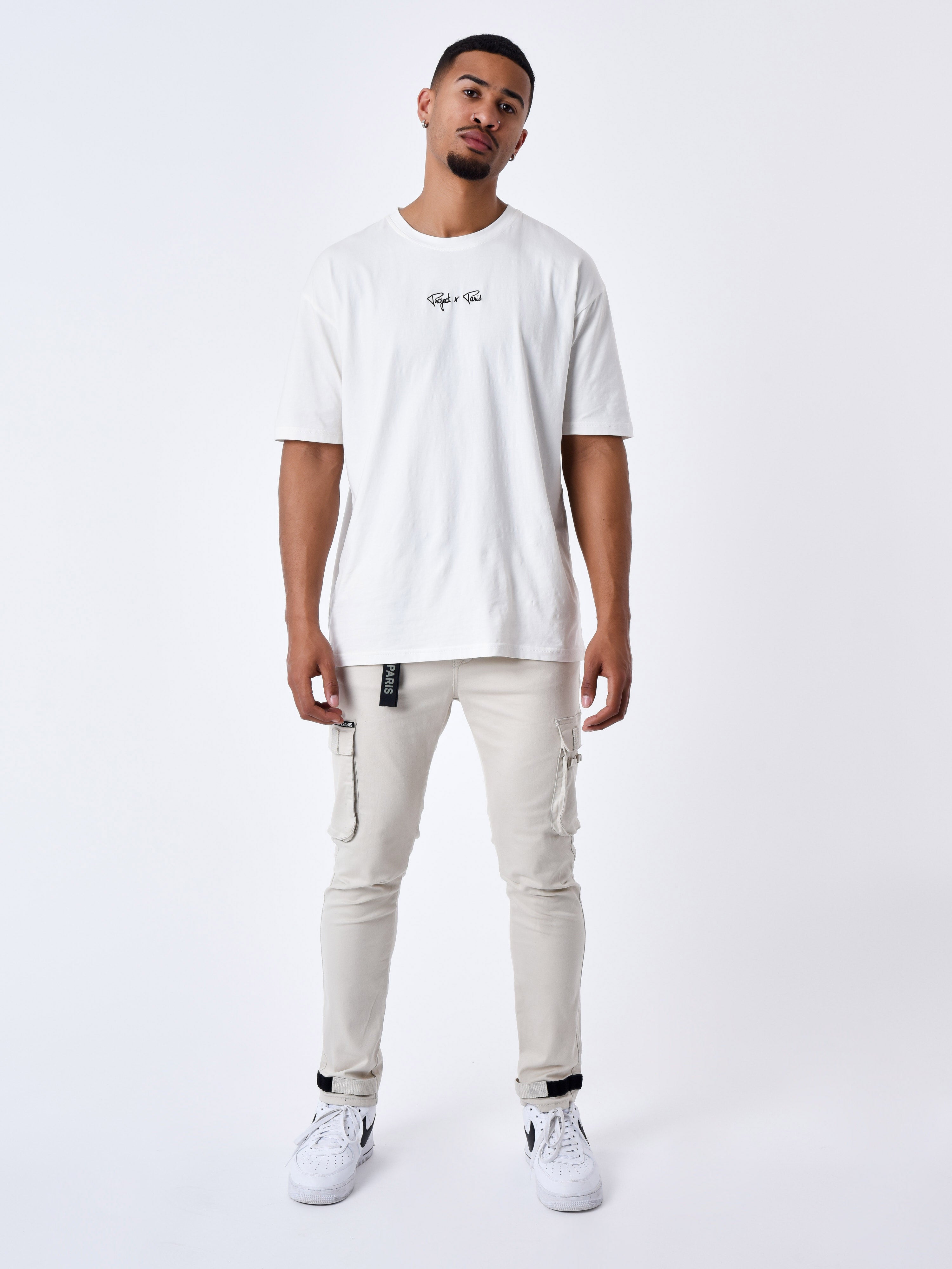 Jean Cargo poches et sangle de resserrement en bas