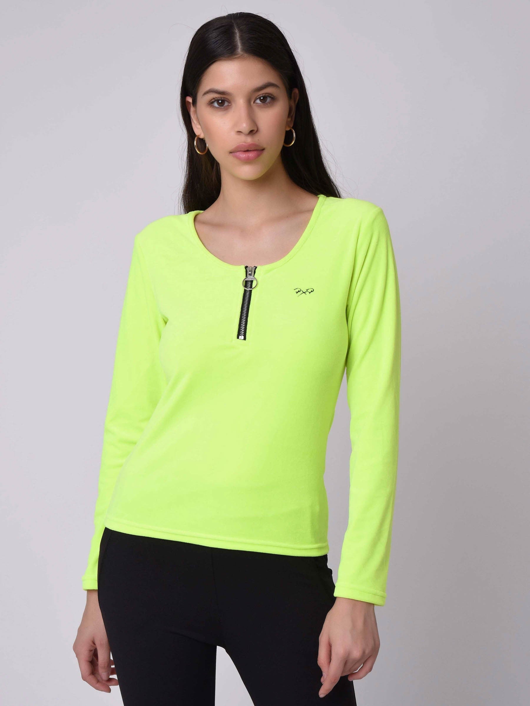Pull col danseuse zip