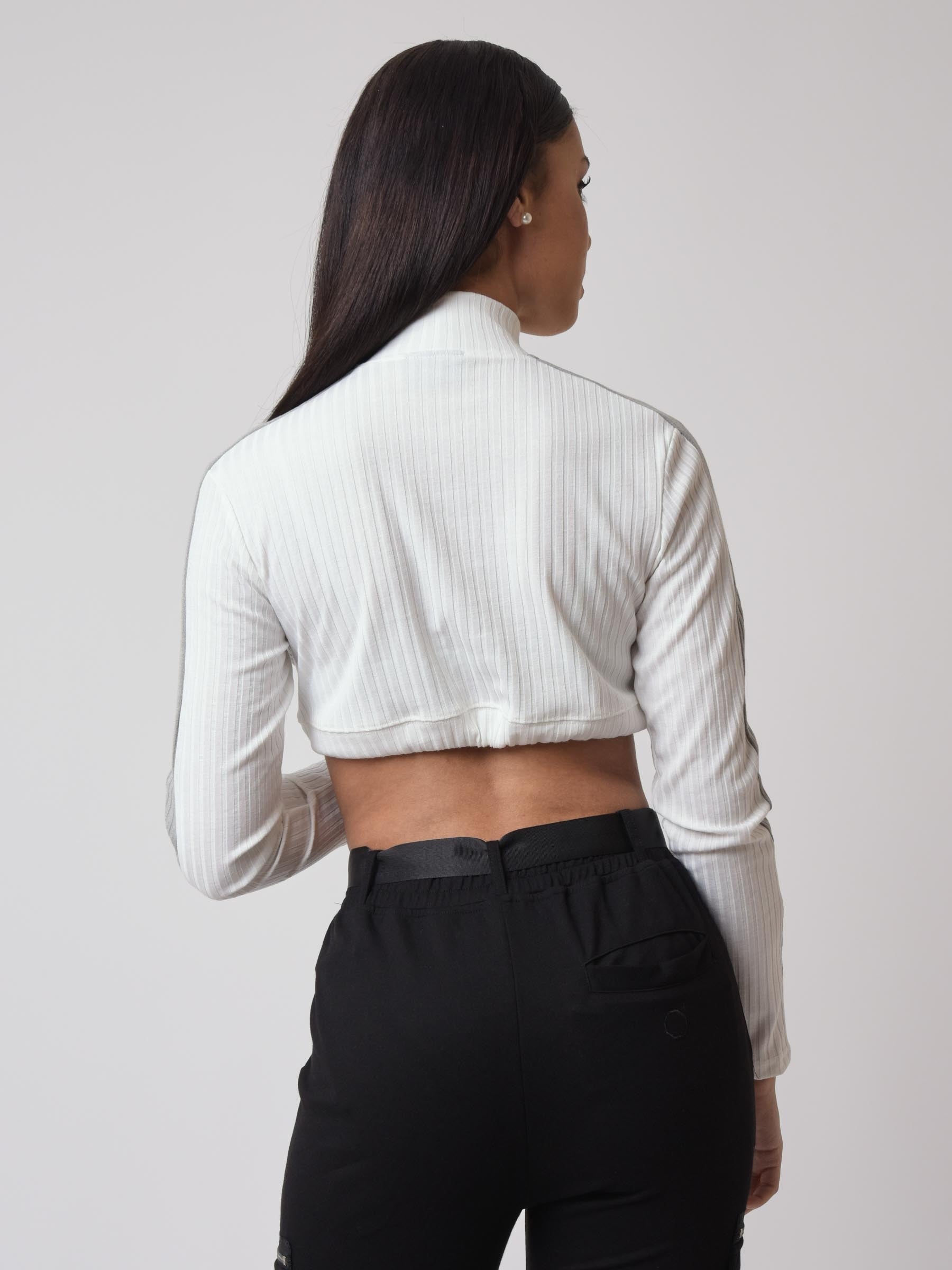 Sweatshirt crop élastique