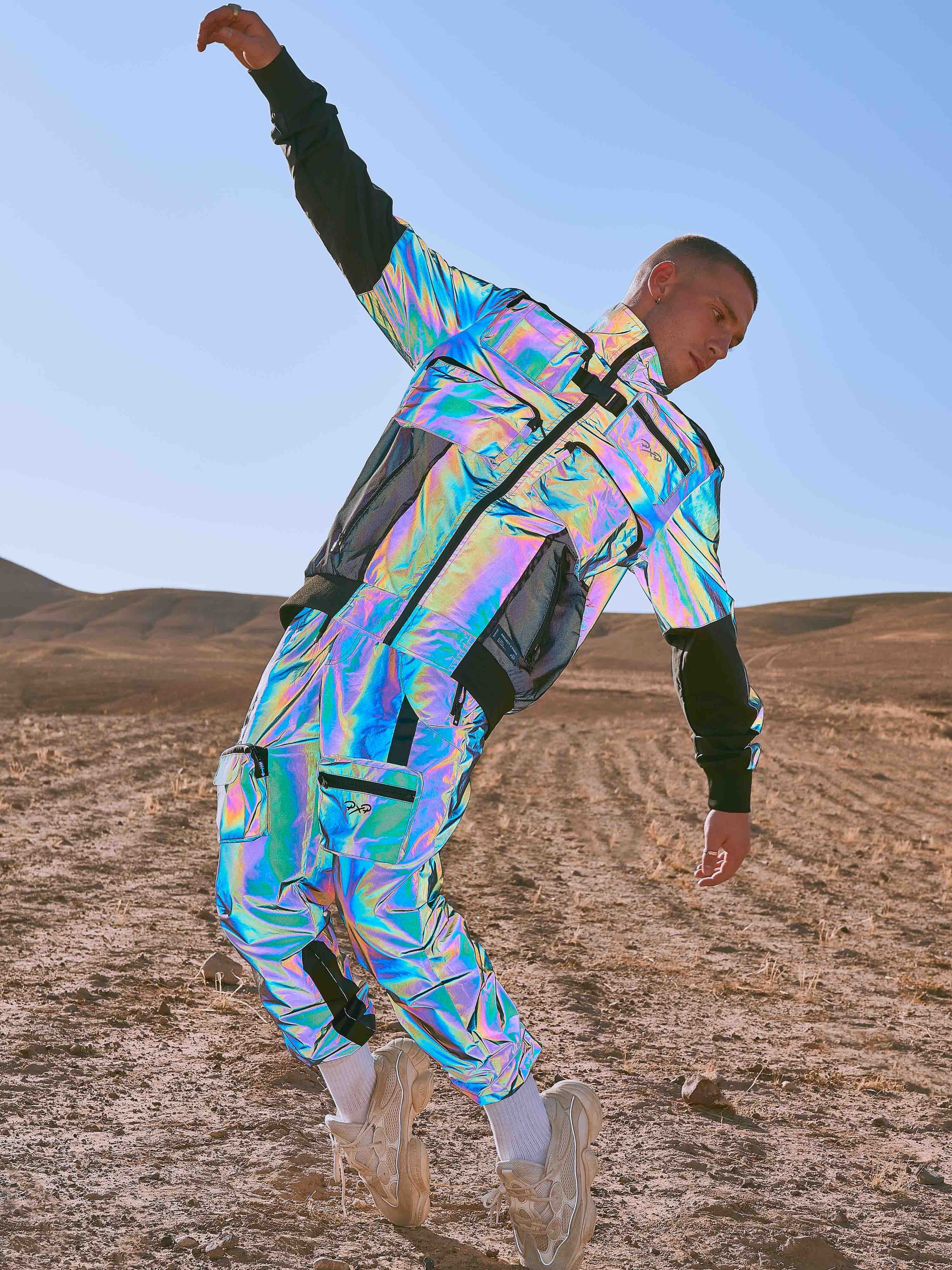 Veste col montant empiècement plastique