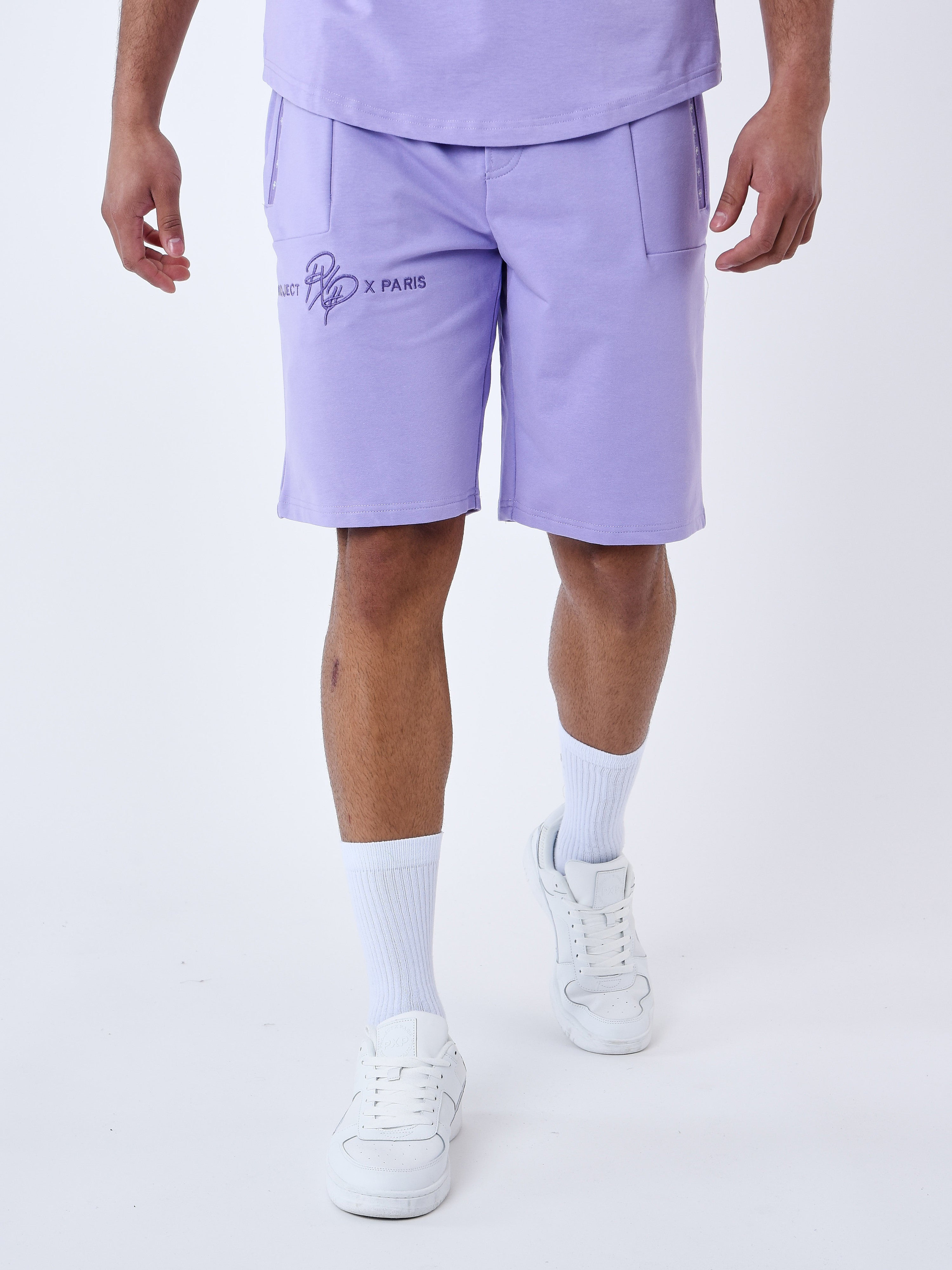 Short uni avec bande logo