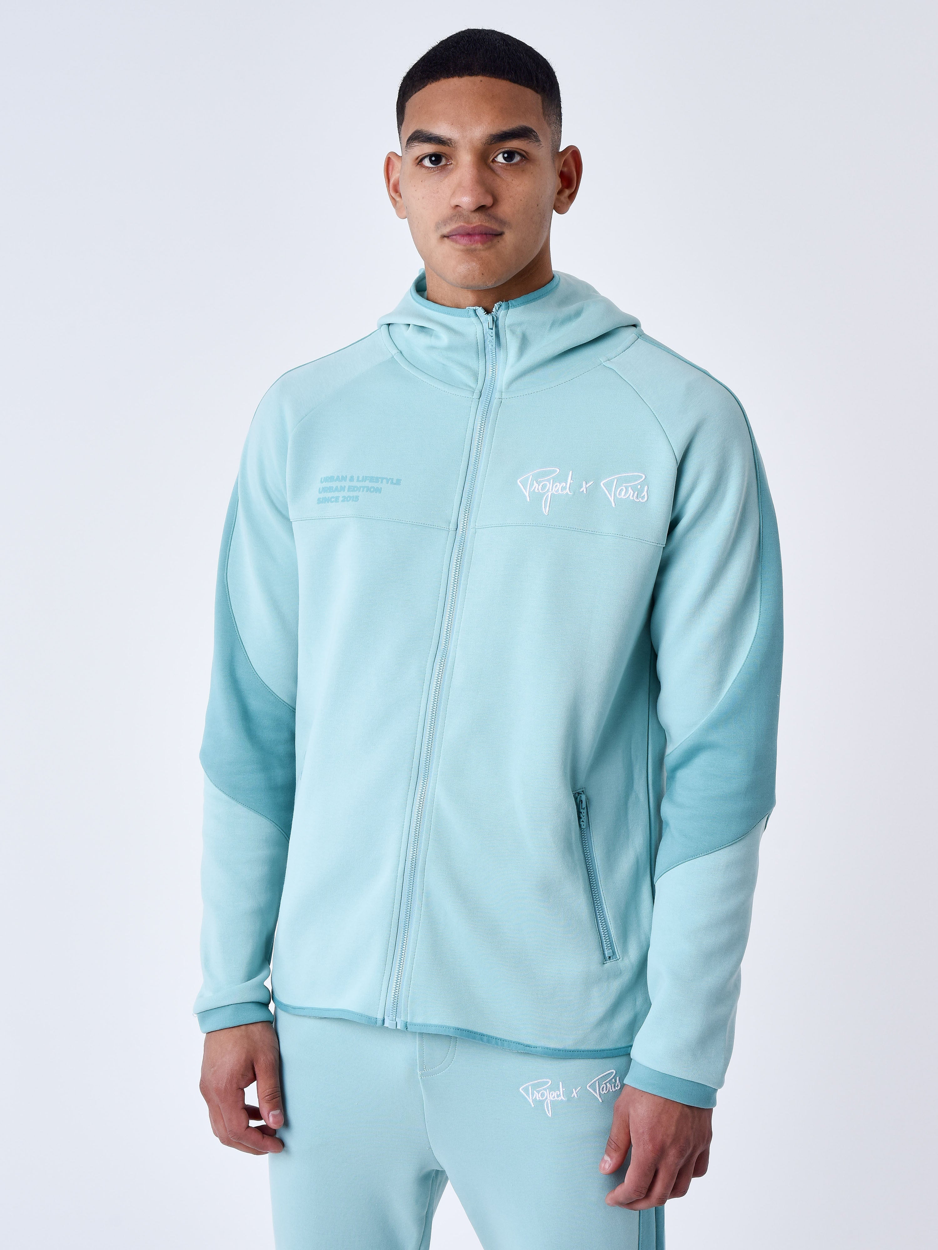 Sweat à Capuche zippé two tone