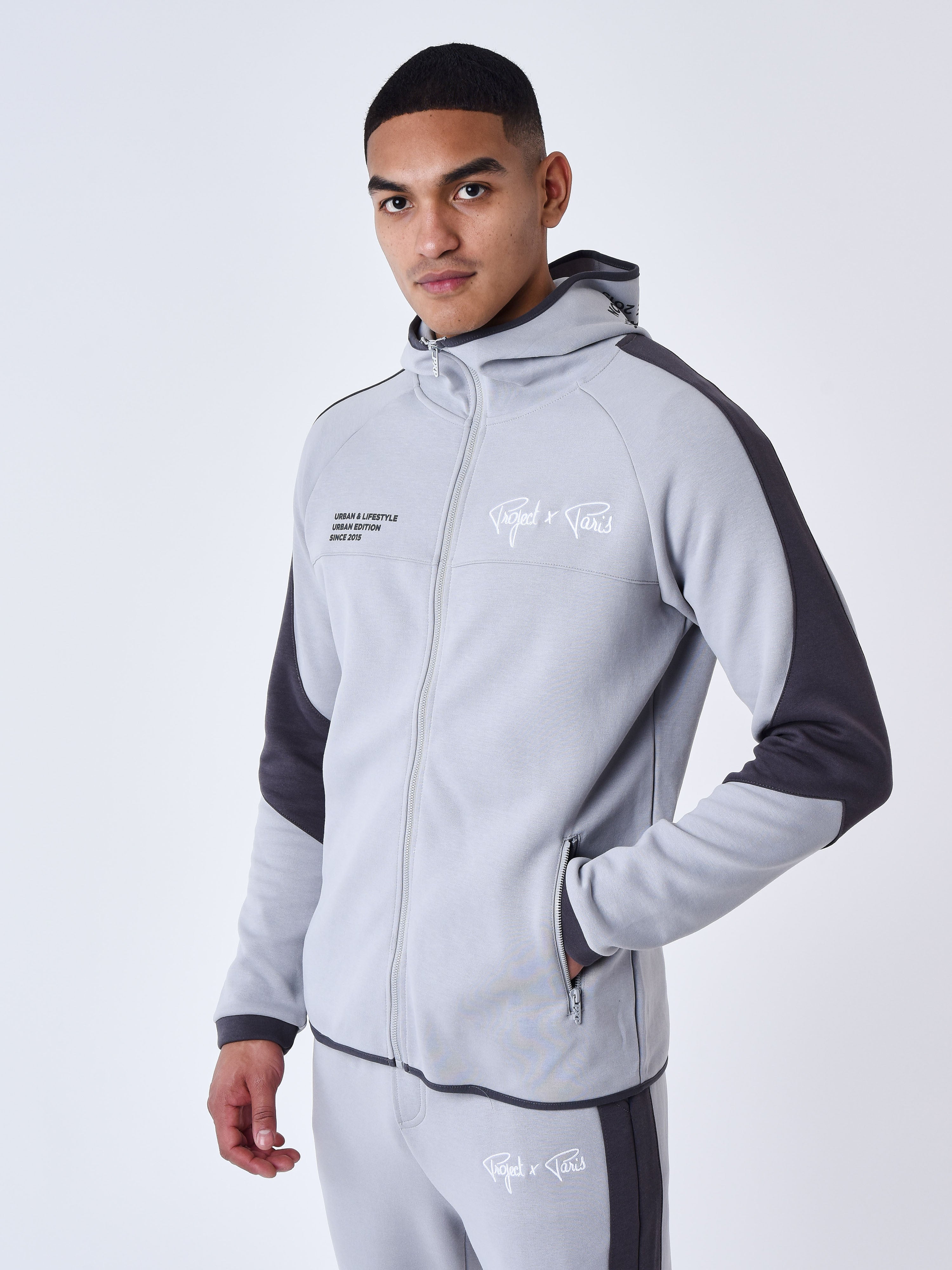 Sweat à Capuche zippé two tone