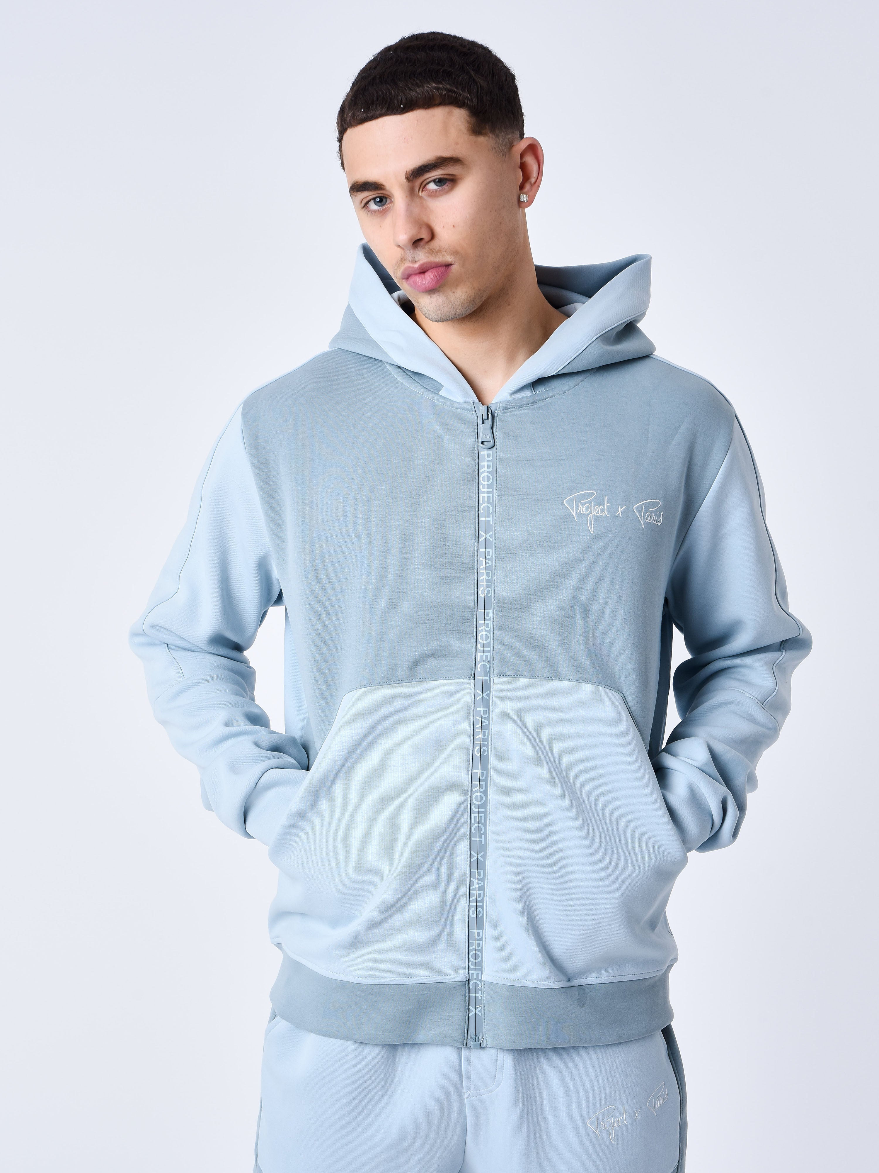 Sweat à Capuche zippé two tone
