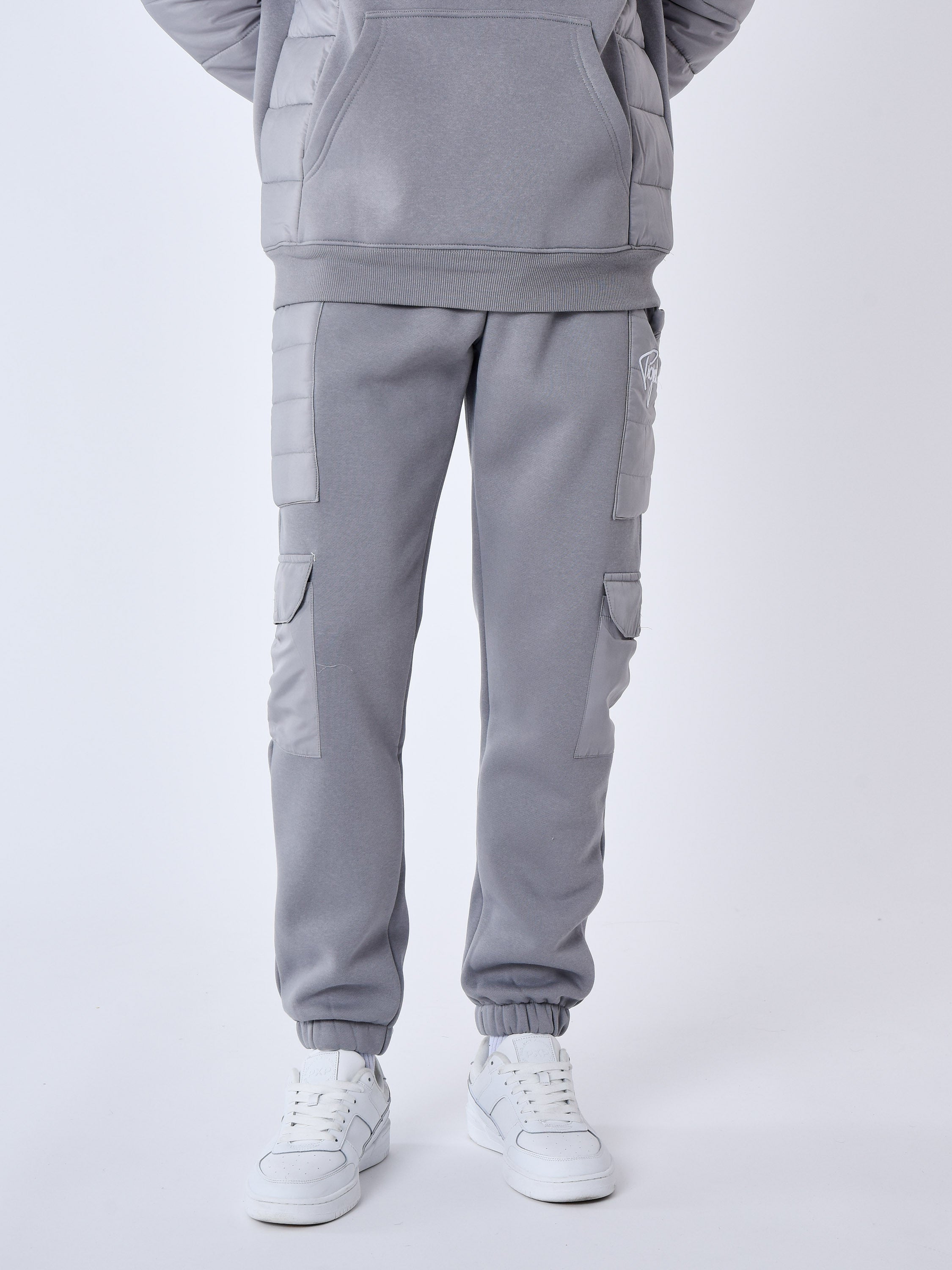 Bas de jogging à empiècement bimatière