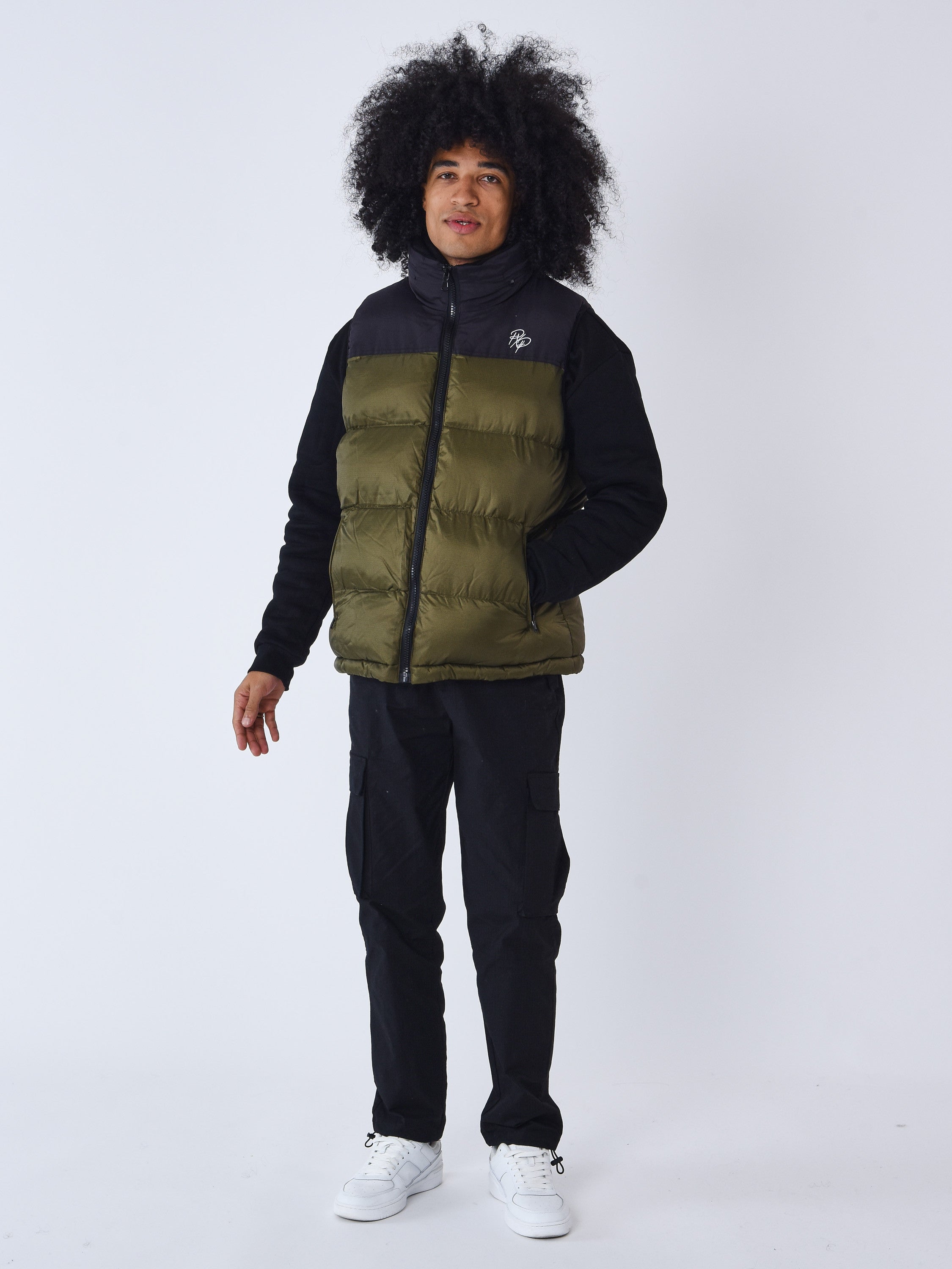 Doudoune sans manches à empiècement