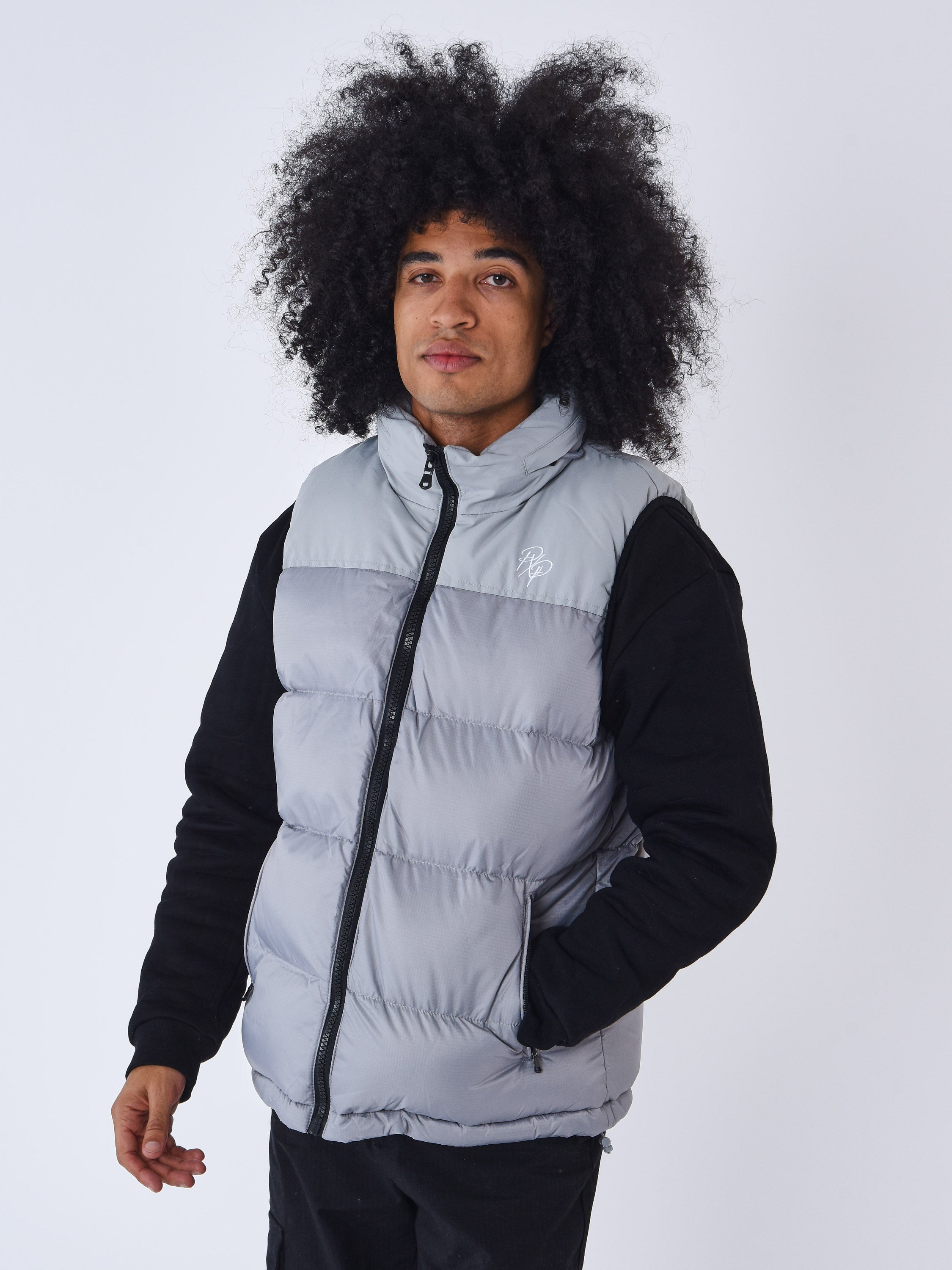 Doudoune sans manches à empiècement