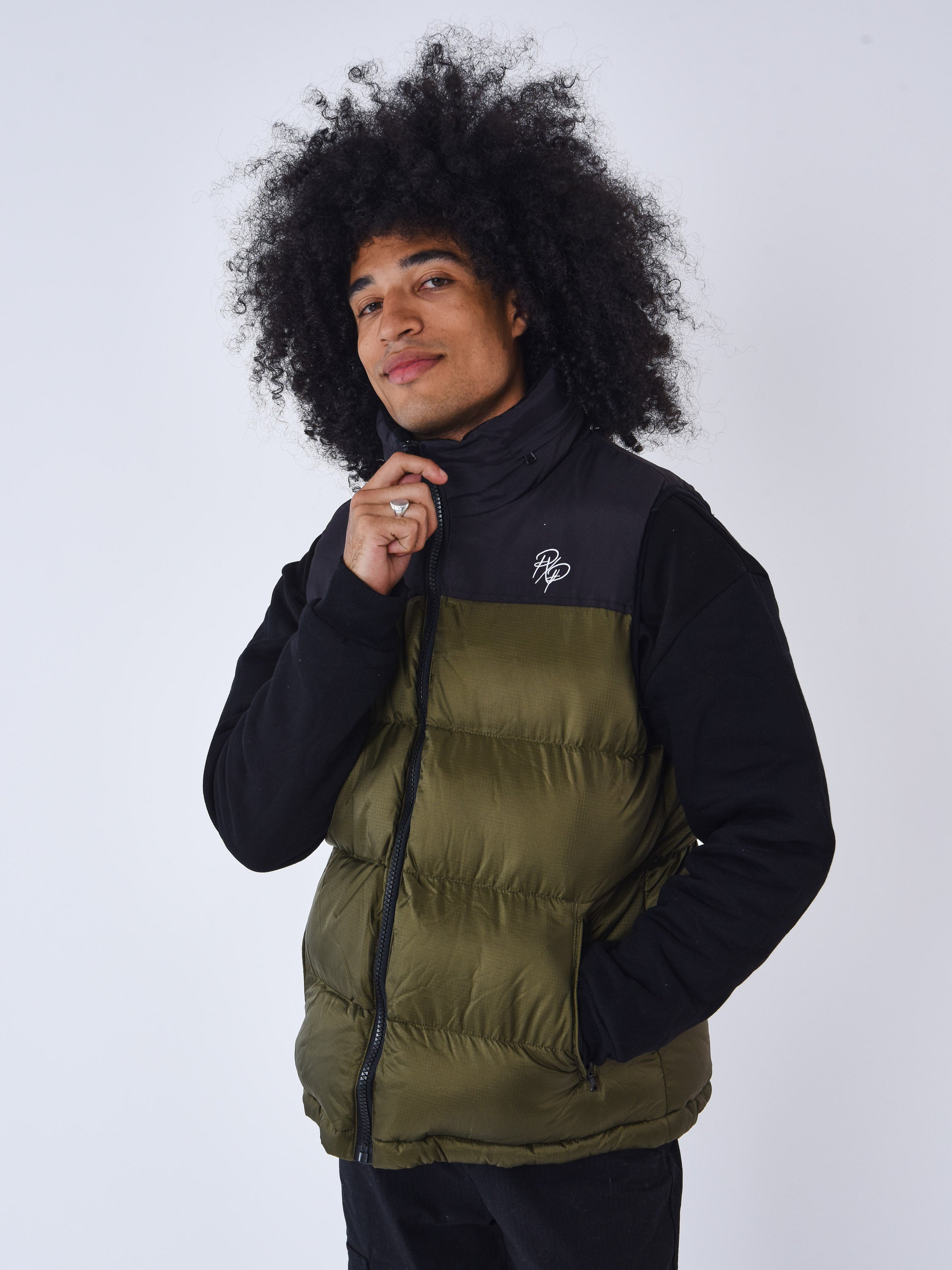 Doudoune sans manches à empiècement