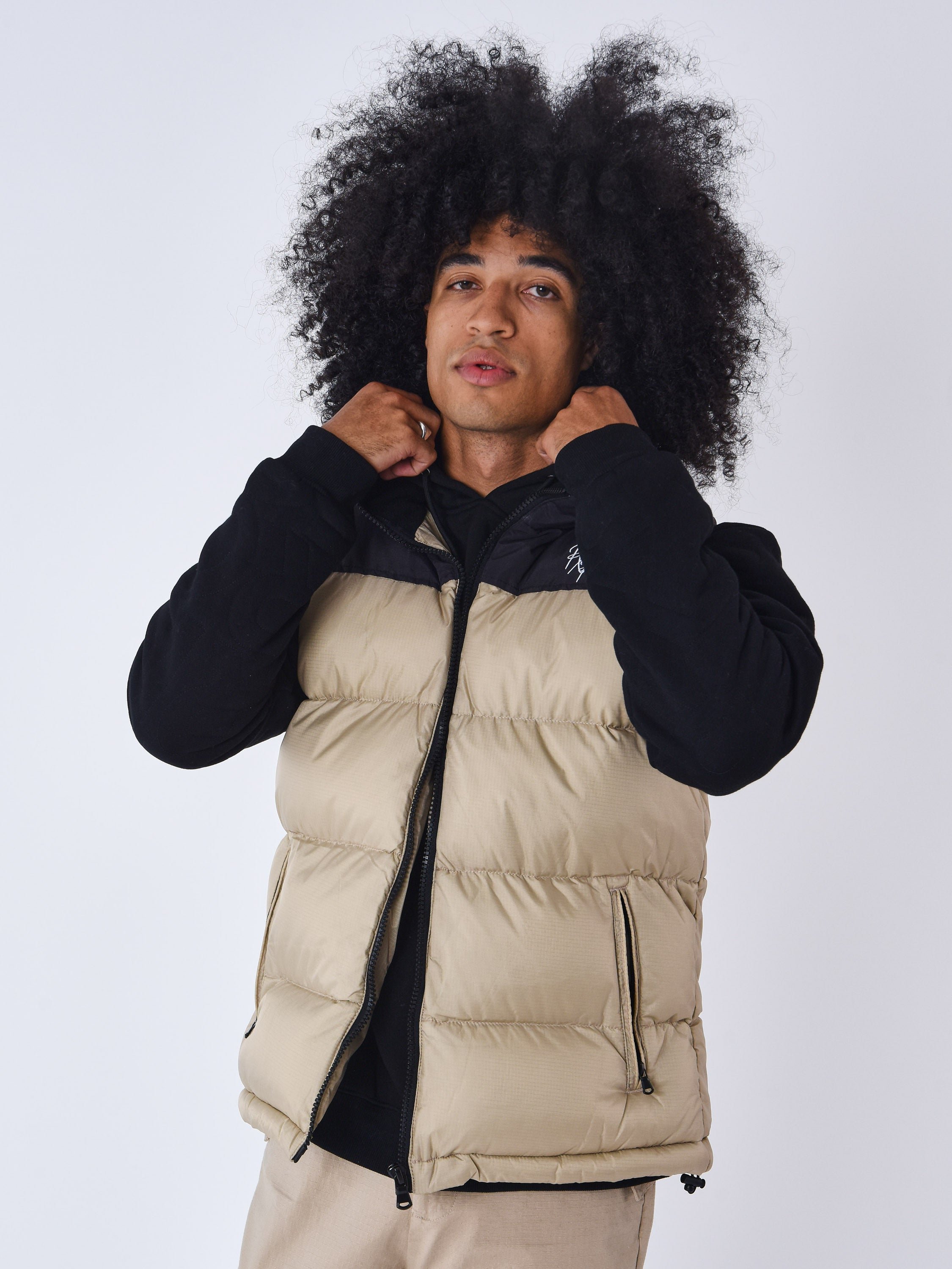 Doudoune sans manches à empiècement