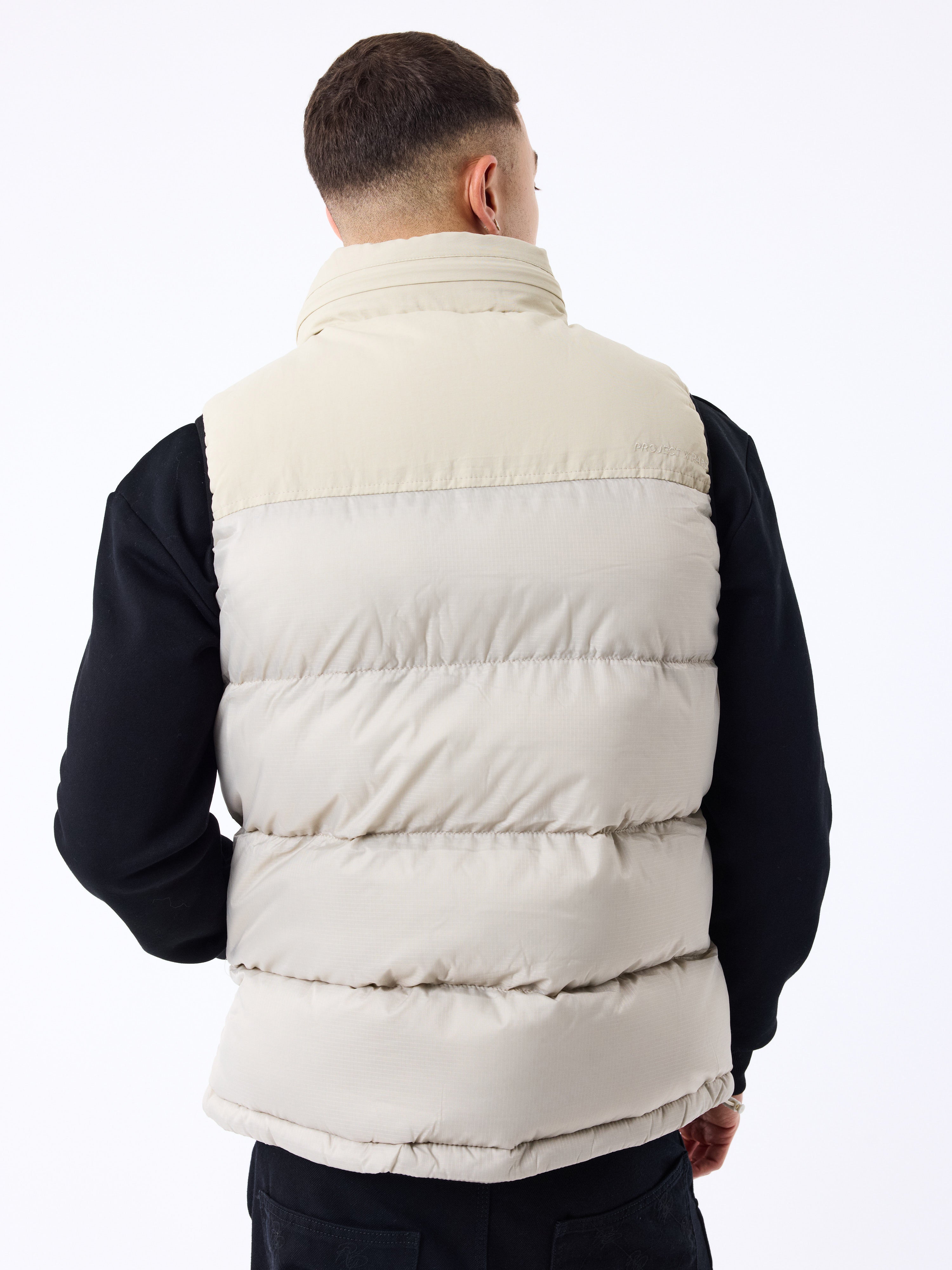 Doudoune sans manches à empiècement