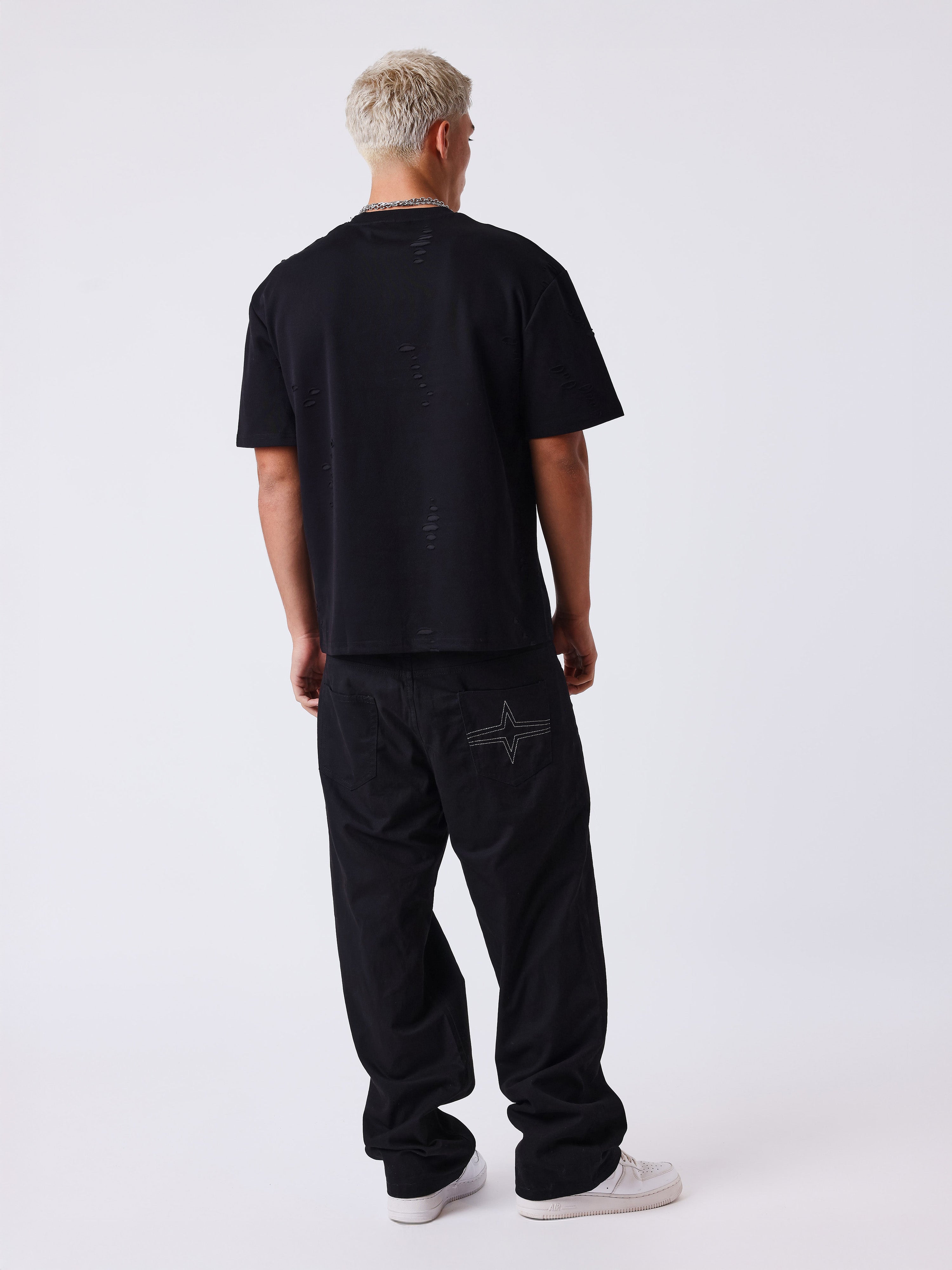 Pantalon Superposition à Taille Contrastée