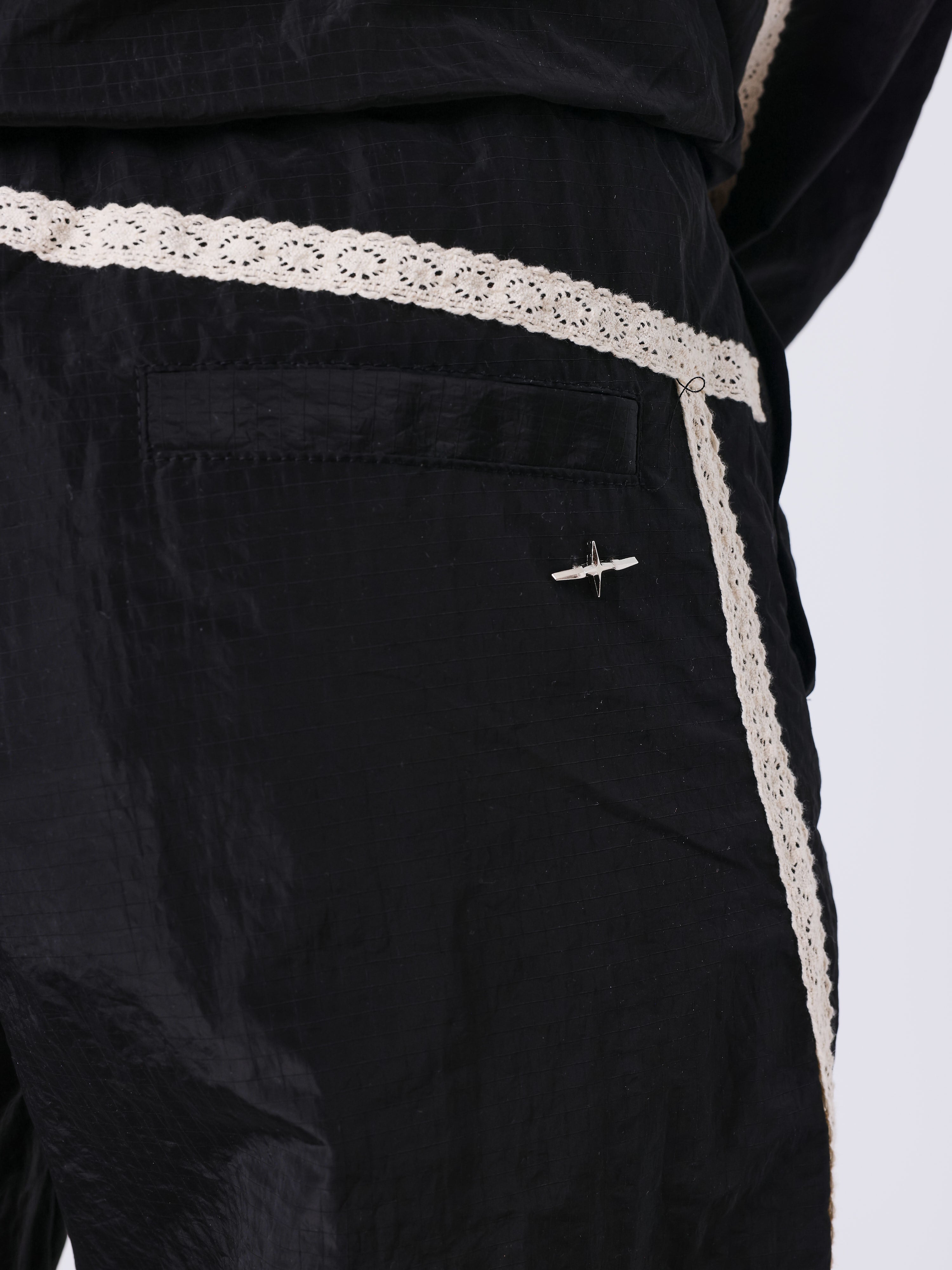 Bas de jogging à bandes en crochet Sportly