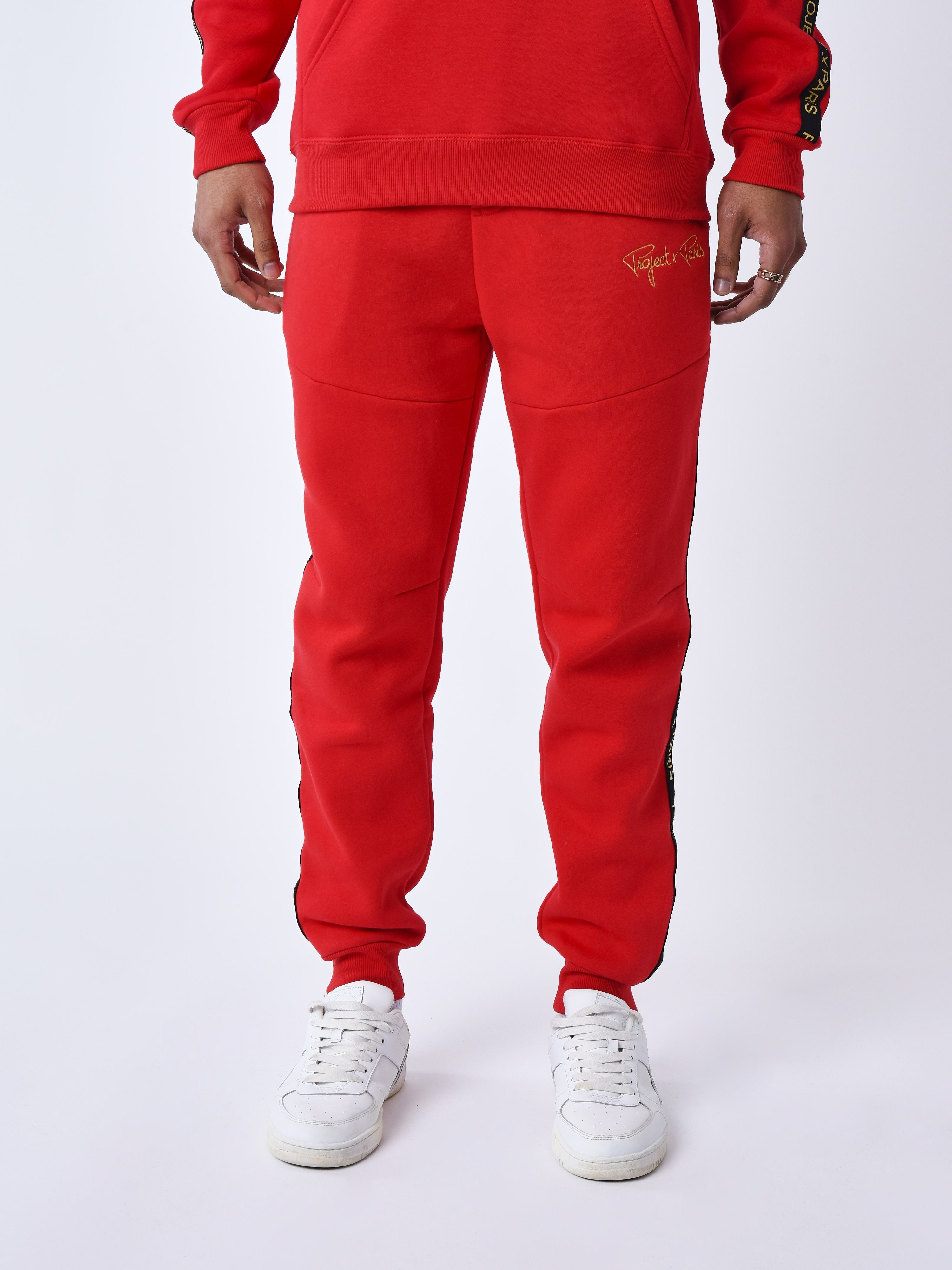 Bas de jogging à bande brodé