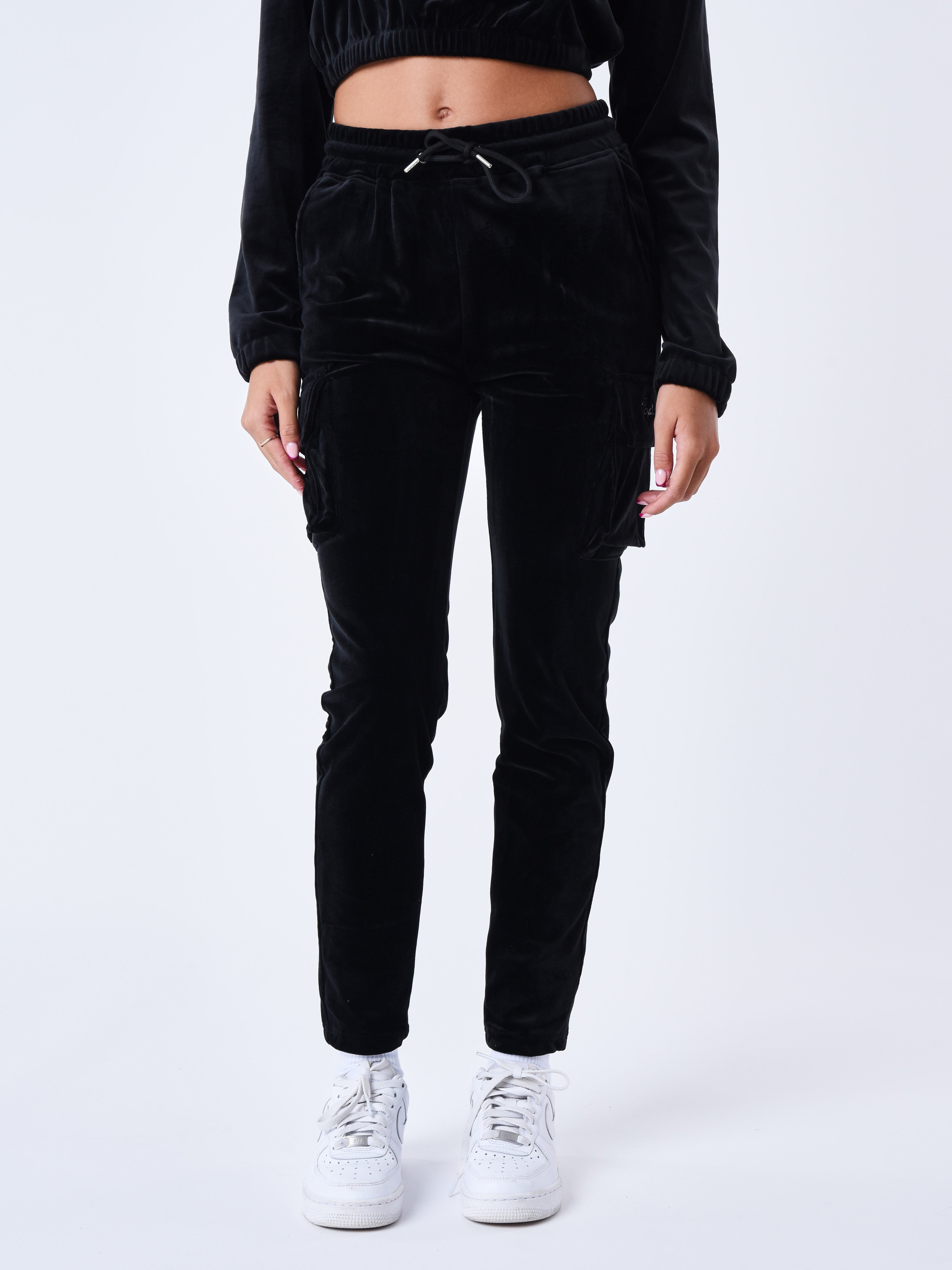 Bas de jogging cargo en velours signature