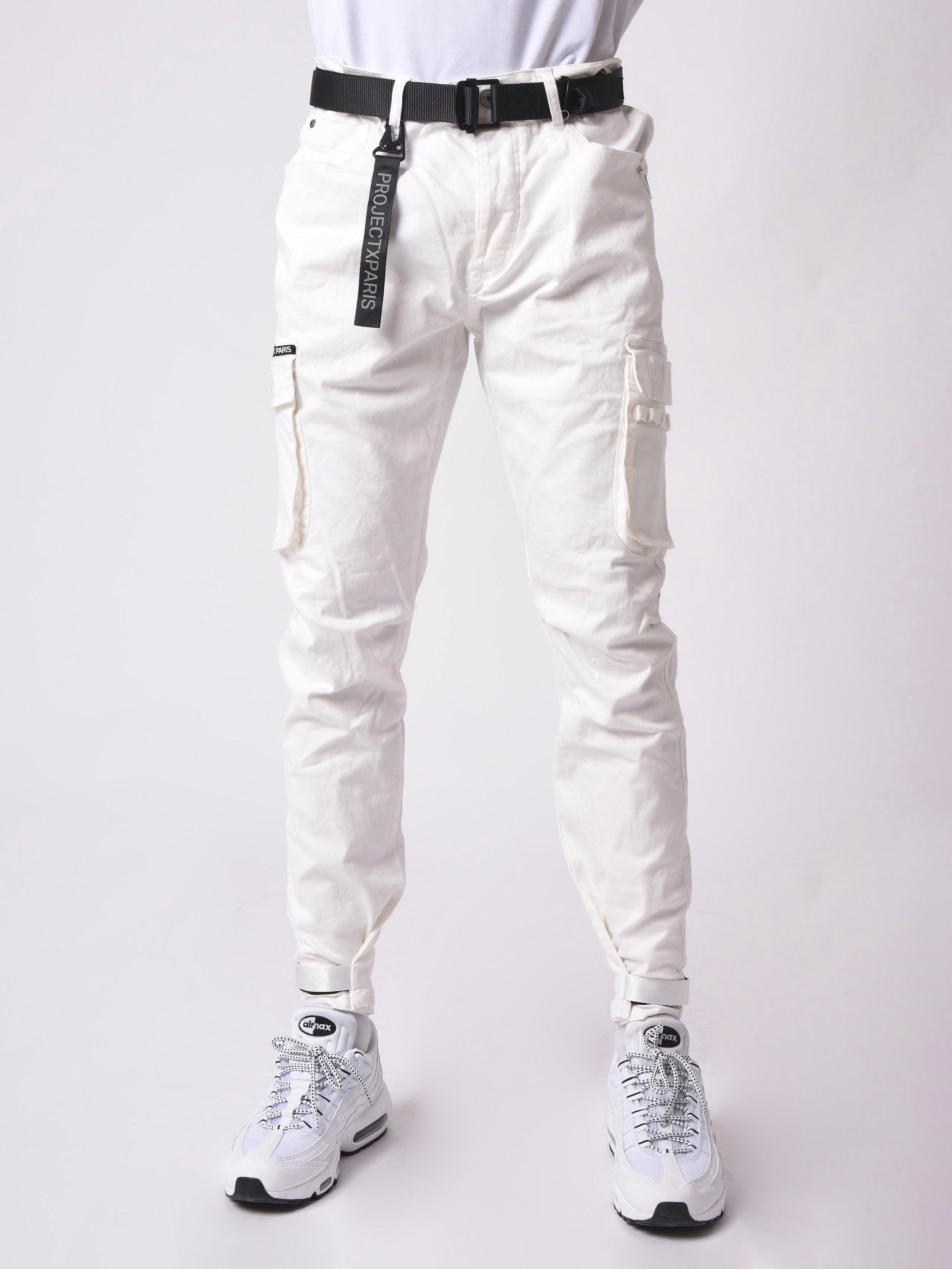 Jean Cargo poches et sangle de resserrement en bas