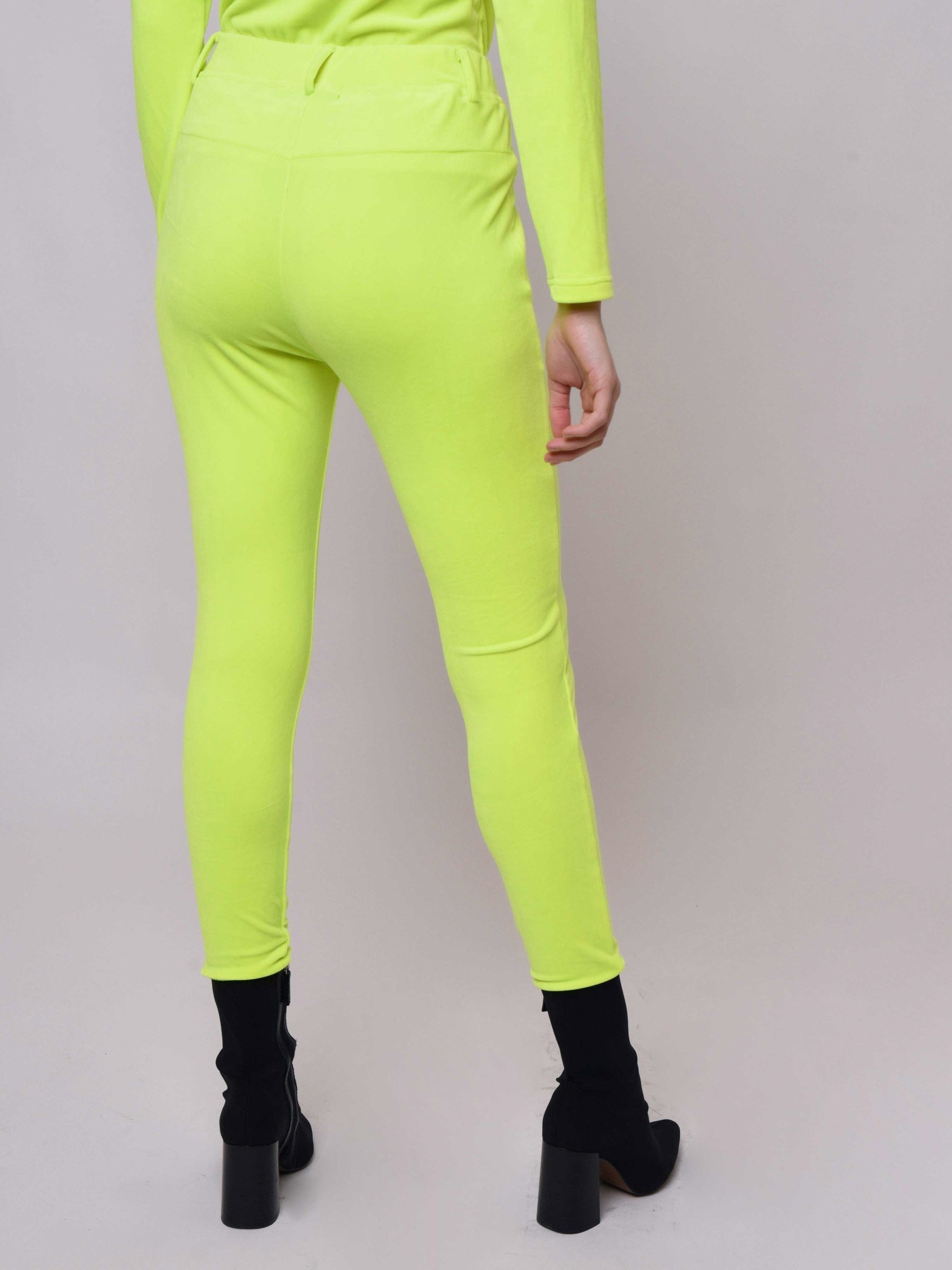 Pantalon velvet avec passant zip rond