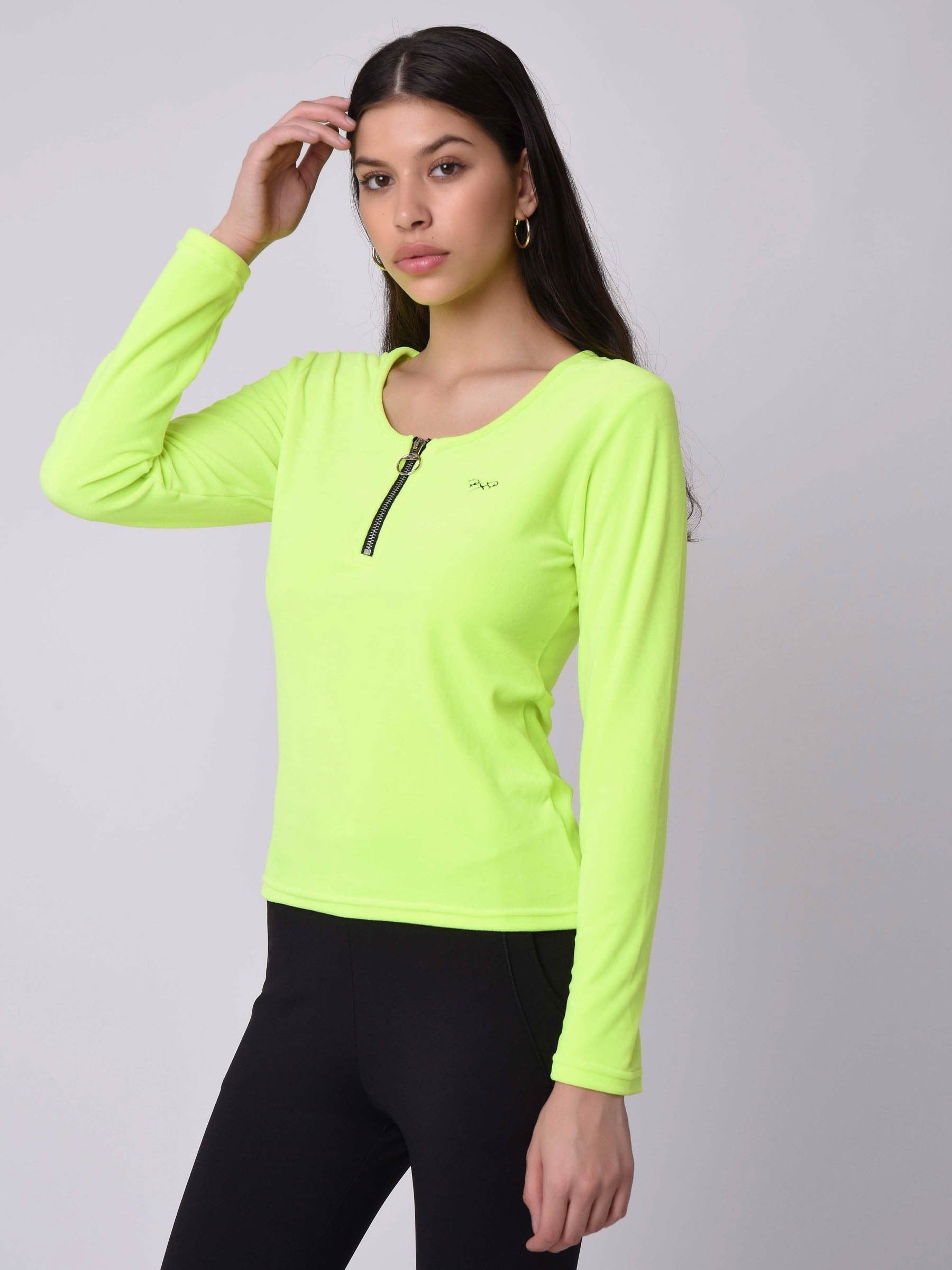 Pull col danseuse zip