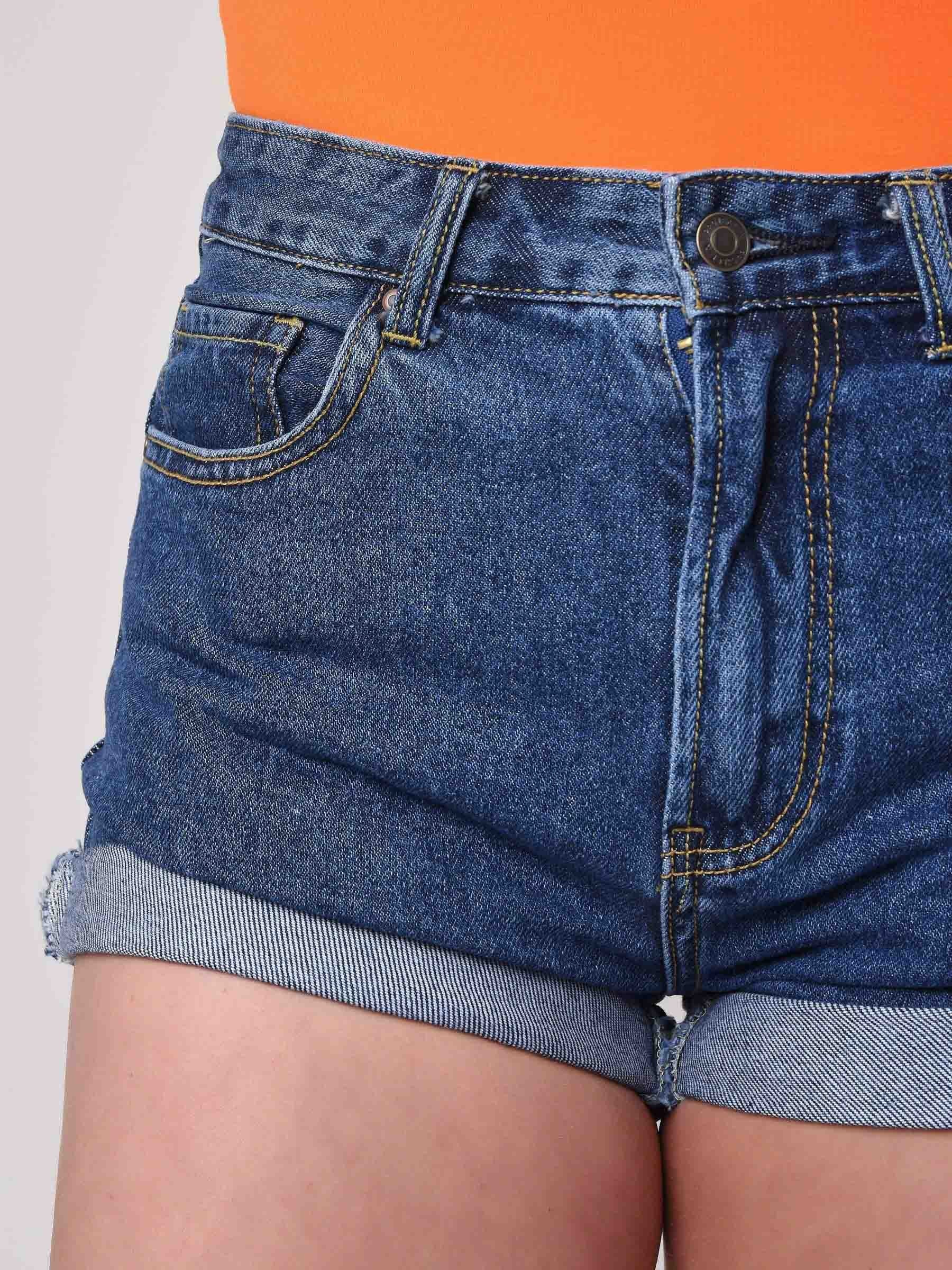 Short en jeans