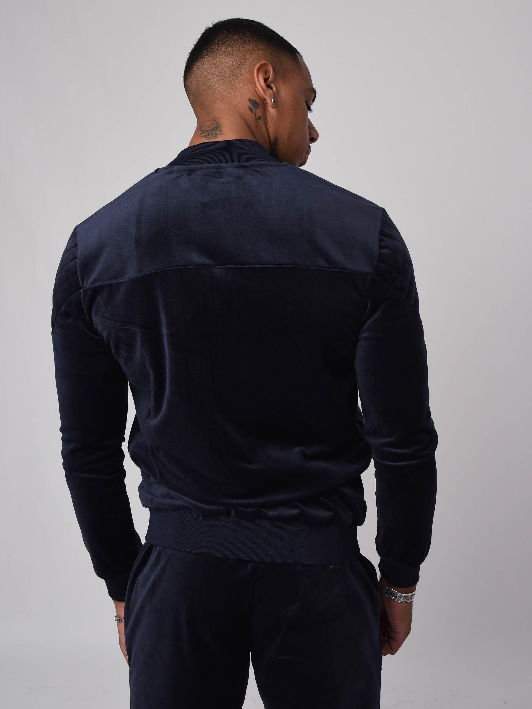 Veste col teddy en velvet