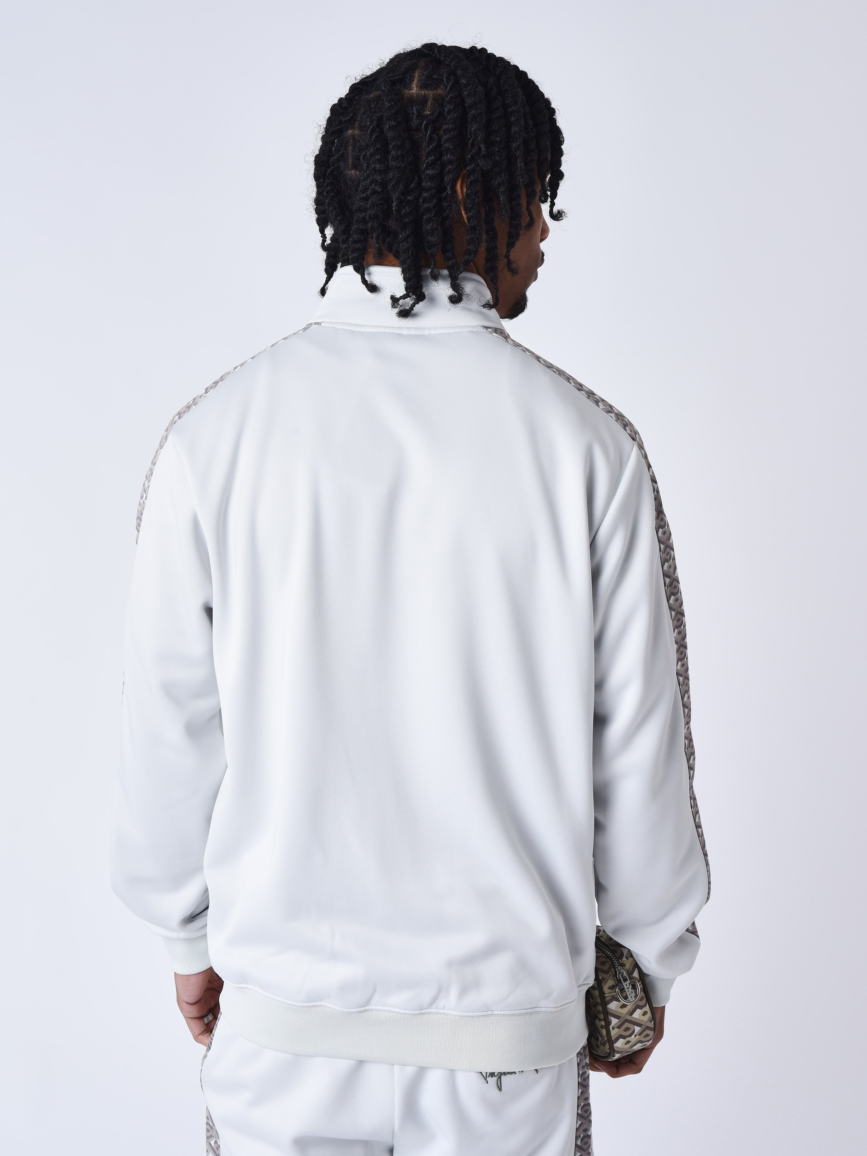 Veste zippé à bande imprimé